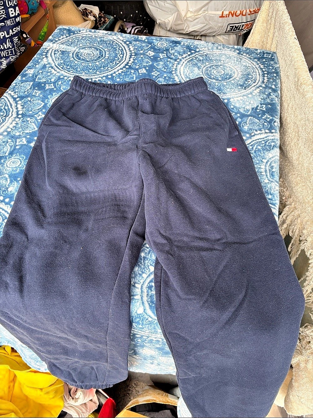 Tommy Hilfiger Sport Fleece Jogger Sweatpants Men'Small Blue Small